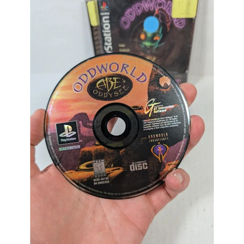 Oddworld Abe‎ Oddysee PS1 Complete Tested Sony Playstation Black Label 1997